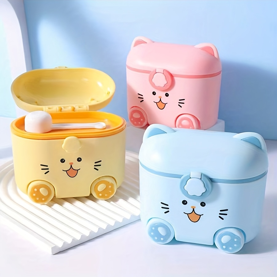 Baby Food Nestle - 귀여운 고양이 모양 우유 분말 용기(스푼과