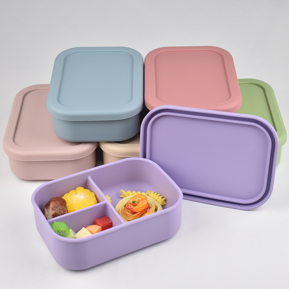 3칸 식품 등급 실리콘 벤토 도시락 - 누출 방지, 전 - Baby Food Nestle 리뷰 및 가격