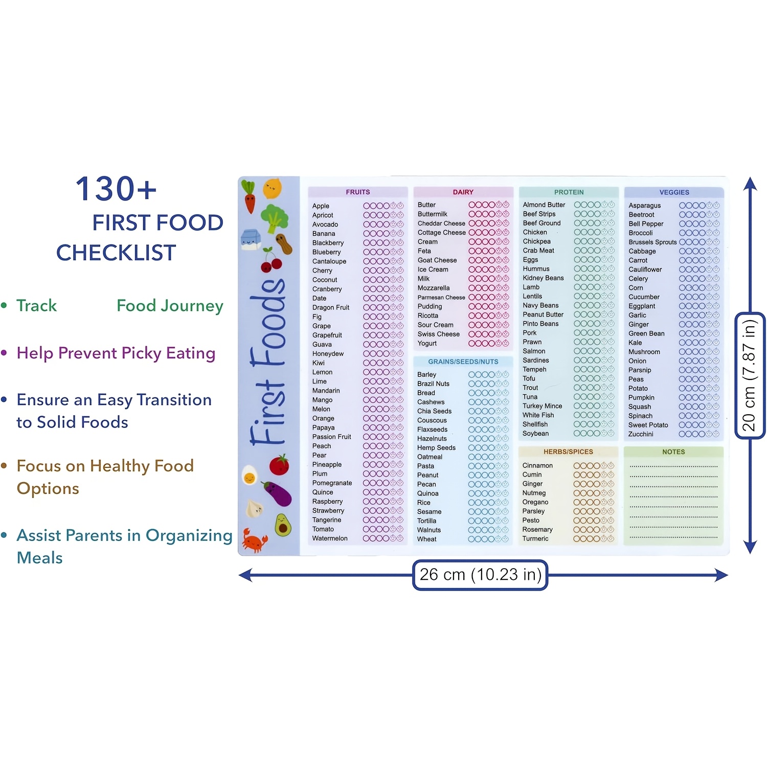 아기 첫 식사 기록표, 고품질 냉장고 자석 드라이 이레 - Baby Food List 리뷰 및 가격