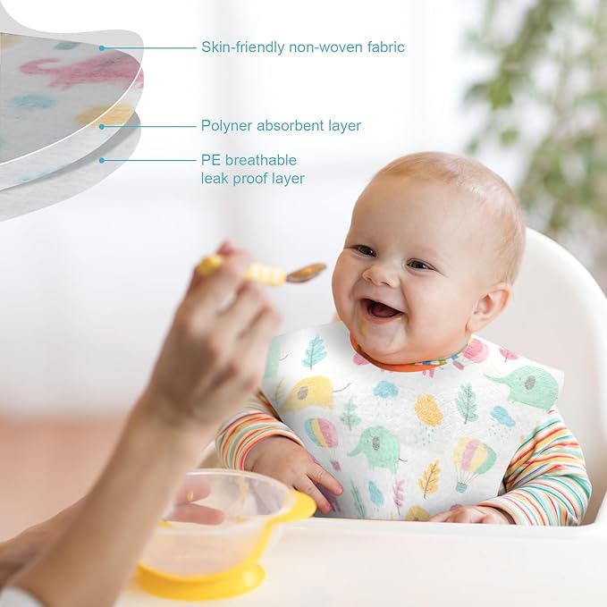 유아용 일회용 아기 턱받이, 개별 포장 여행용 턱받이, - Baby Food For Travelling 리뷰 및 가격