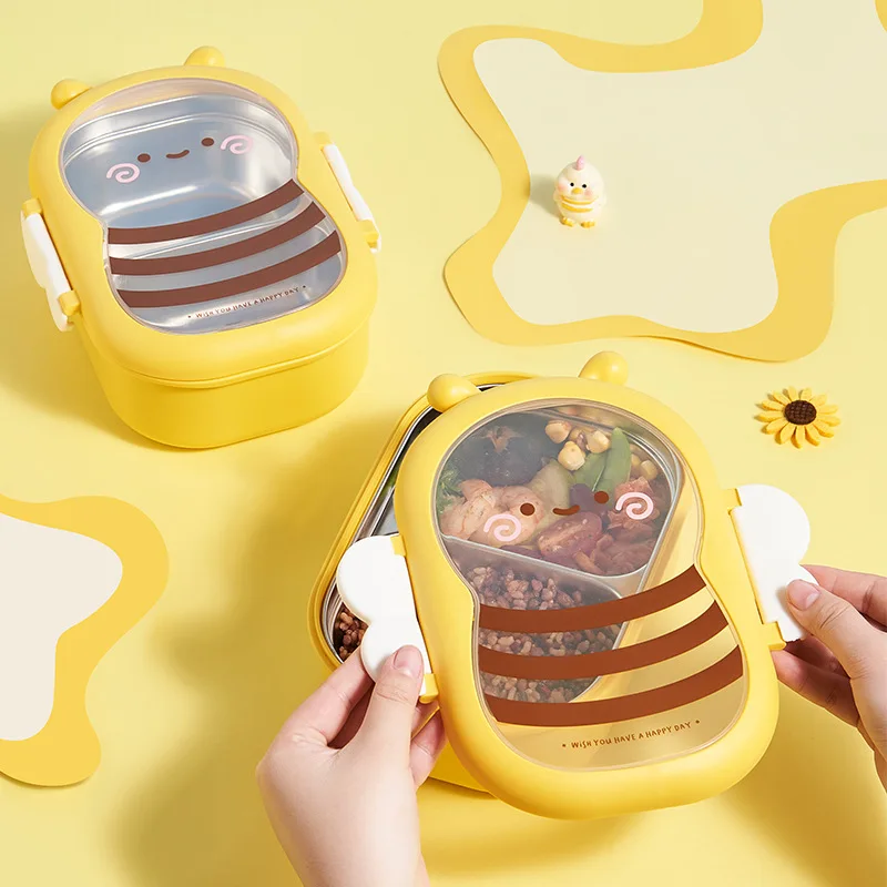 학생용 휴대용 도시락 상자, 귀여운 꿀벌 도시락 상자, - Baby Food Nestle 리뷰 및 가격