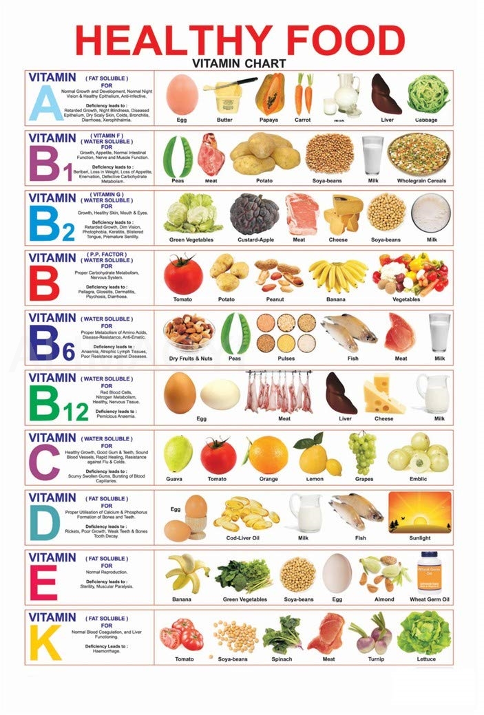 MALLONY 건강한 영양 식품 비타민 차트 포스터 3 - Baby Food List 리뷰 및 가격